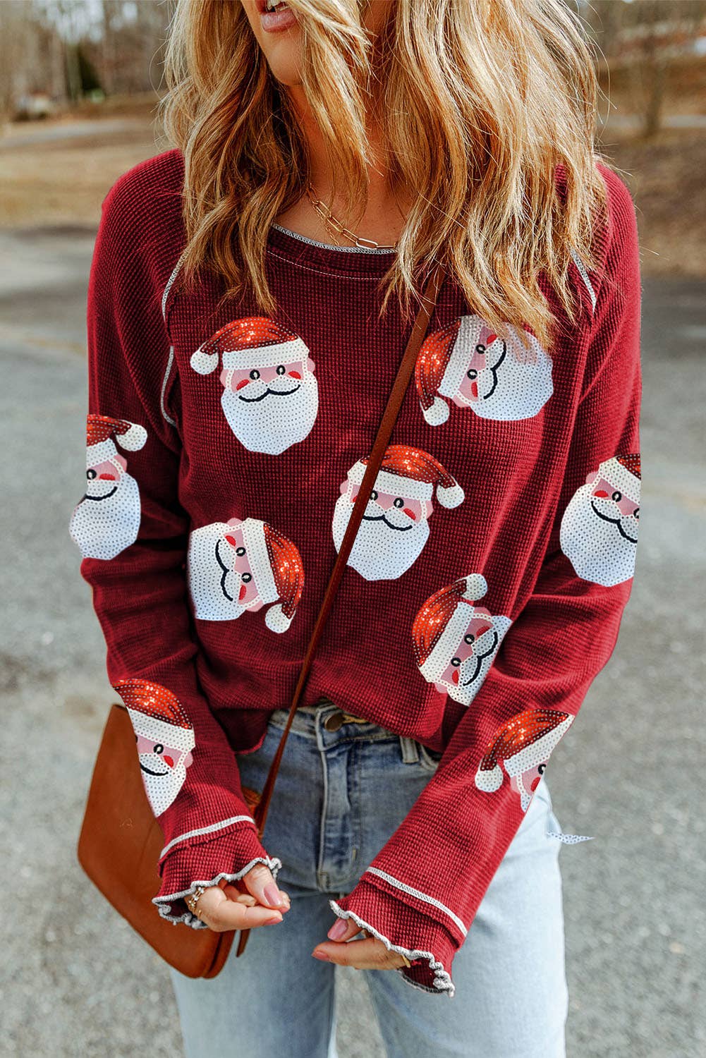 Sequin Santa Long Sleeve