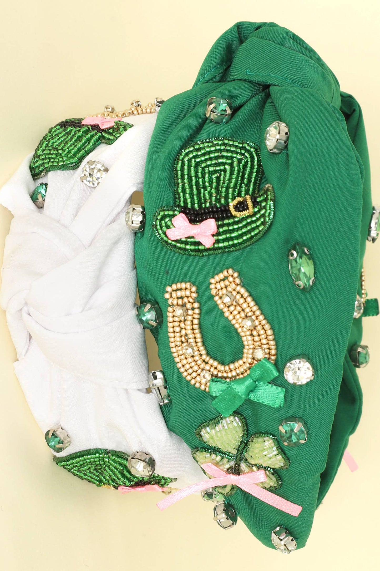 St. Patrick's Theme Top Knotted Headband : Green
