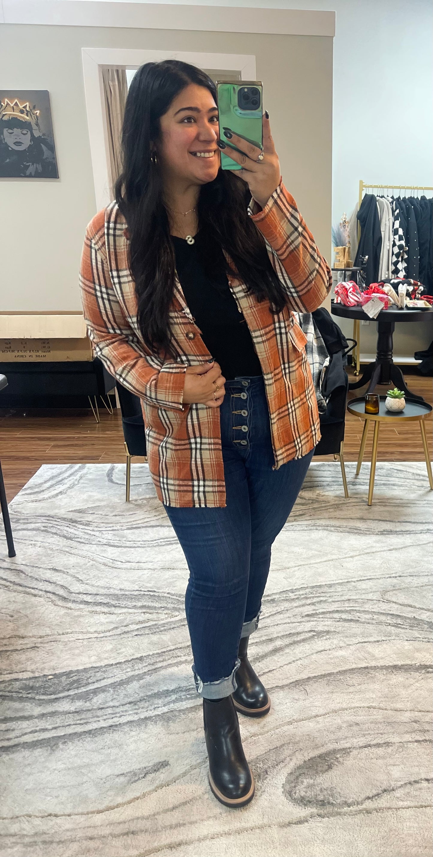 Plaid Shacket Blazer