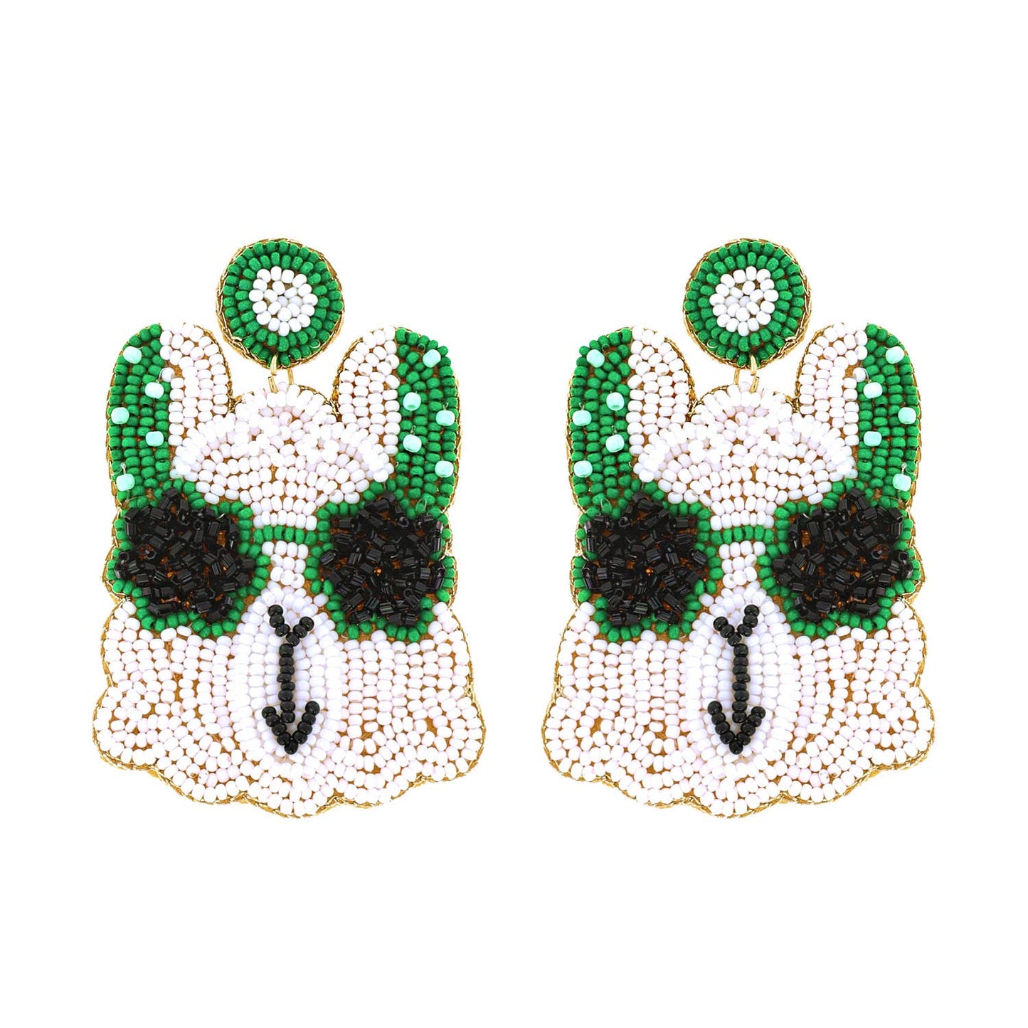 St Patrick's Day Llama Novelty Beaded Earring's