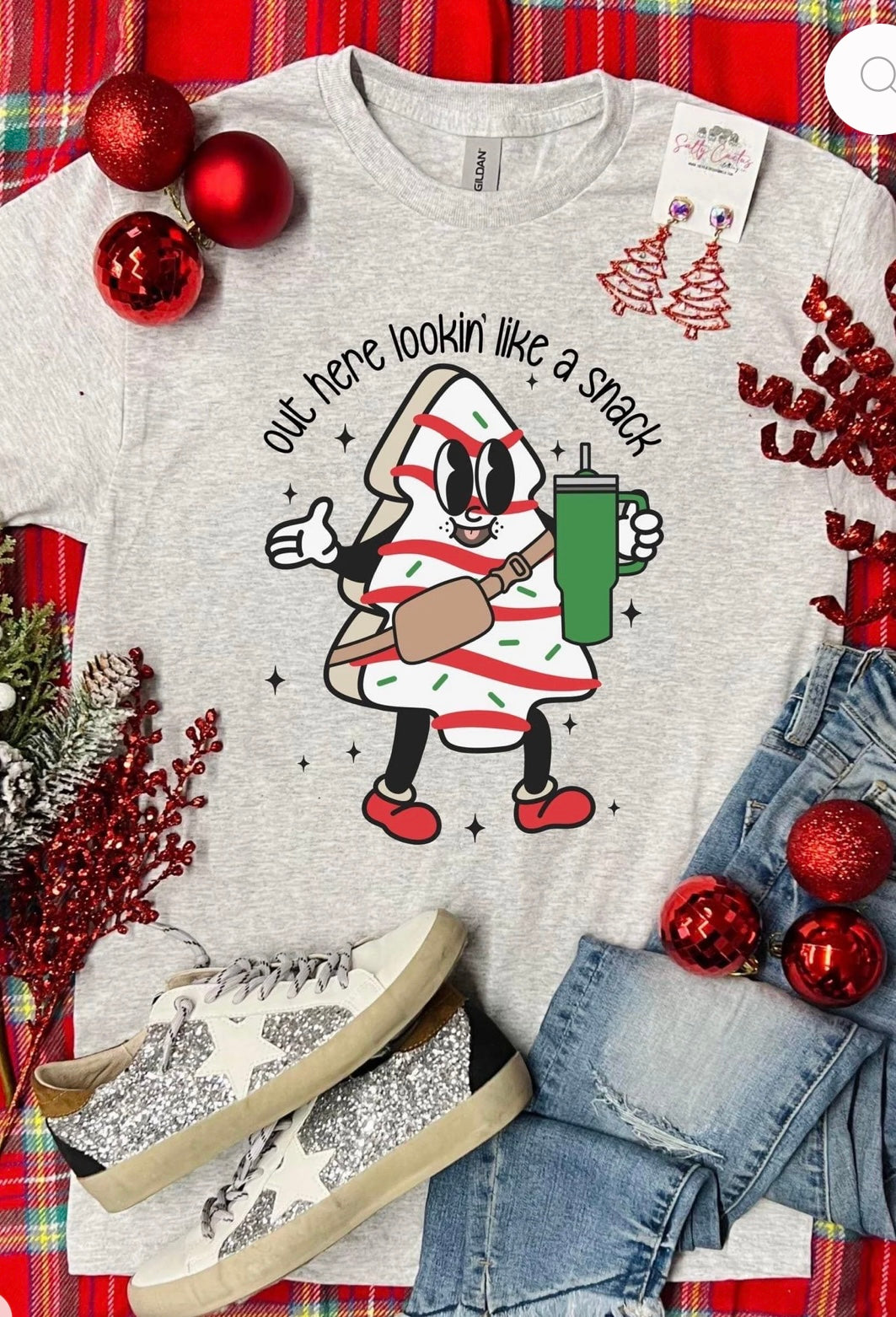 Out here looking like a snack tee