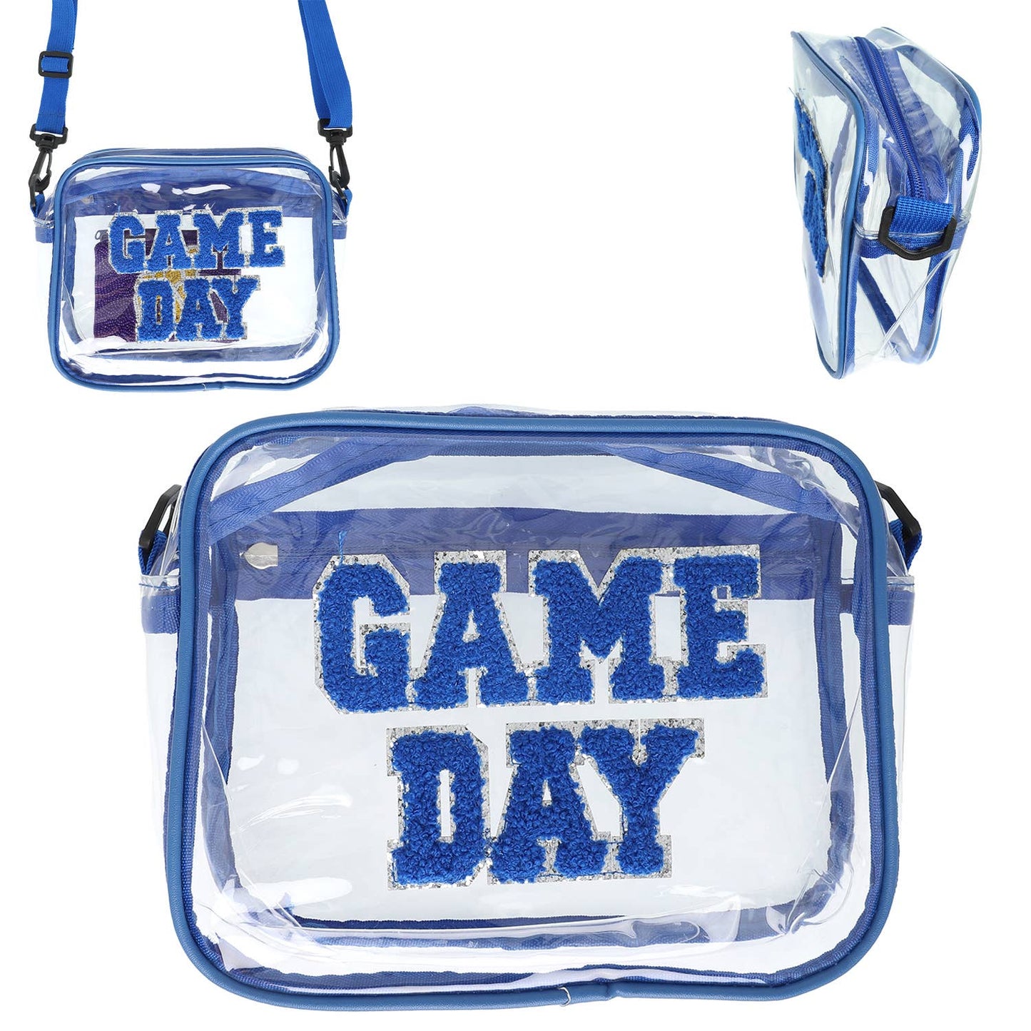 Game Day Clear Transparent Crossbody Bag : Red