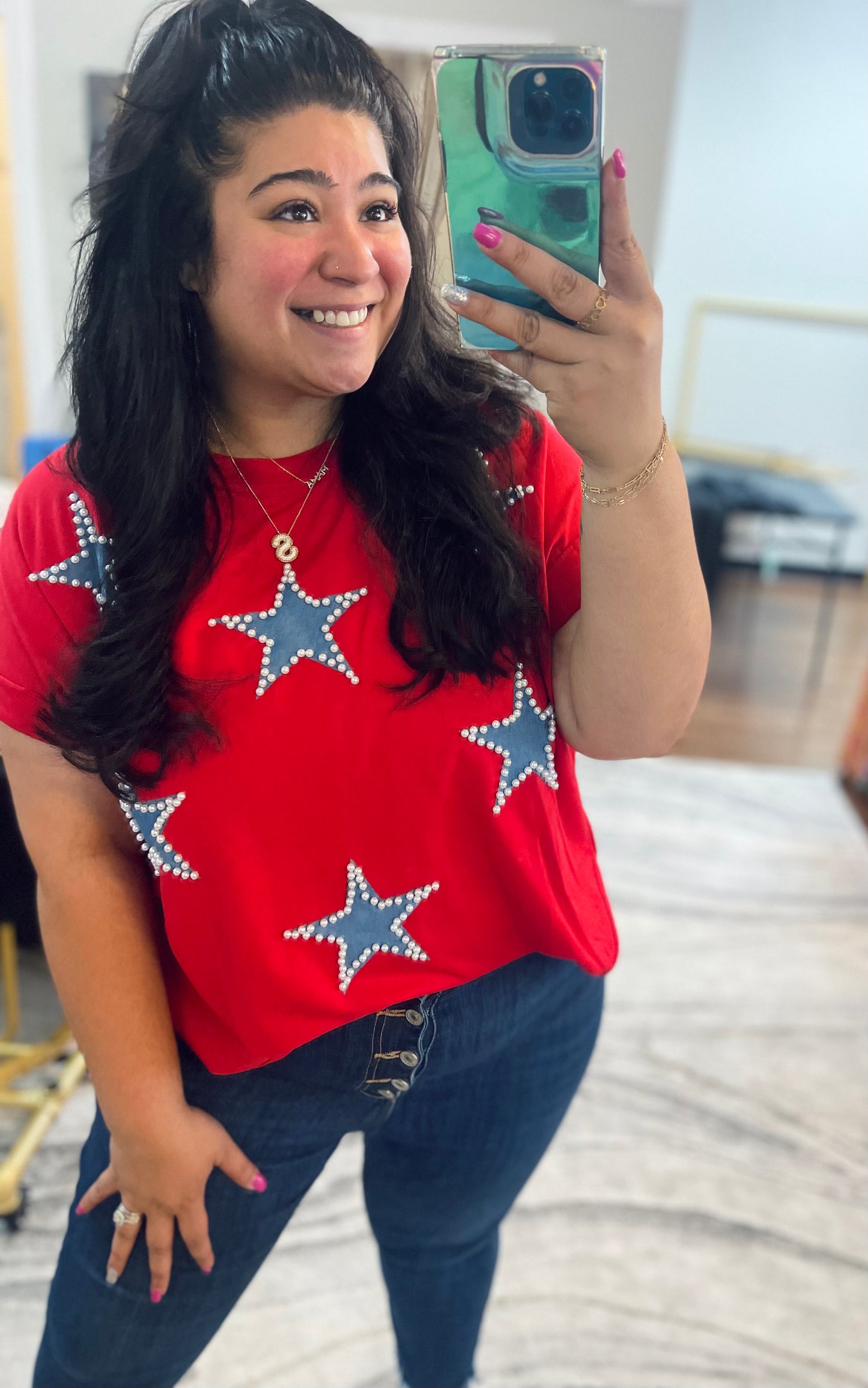 Classy Pearl Star top