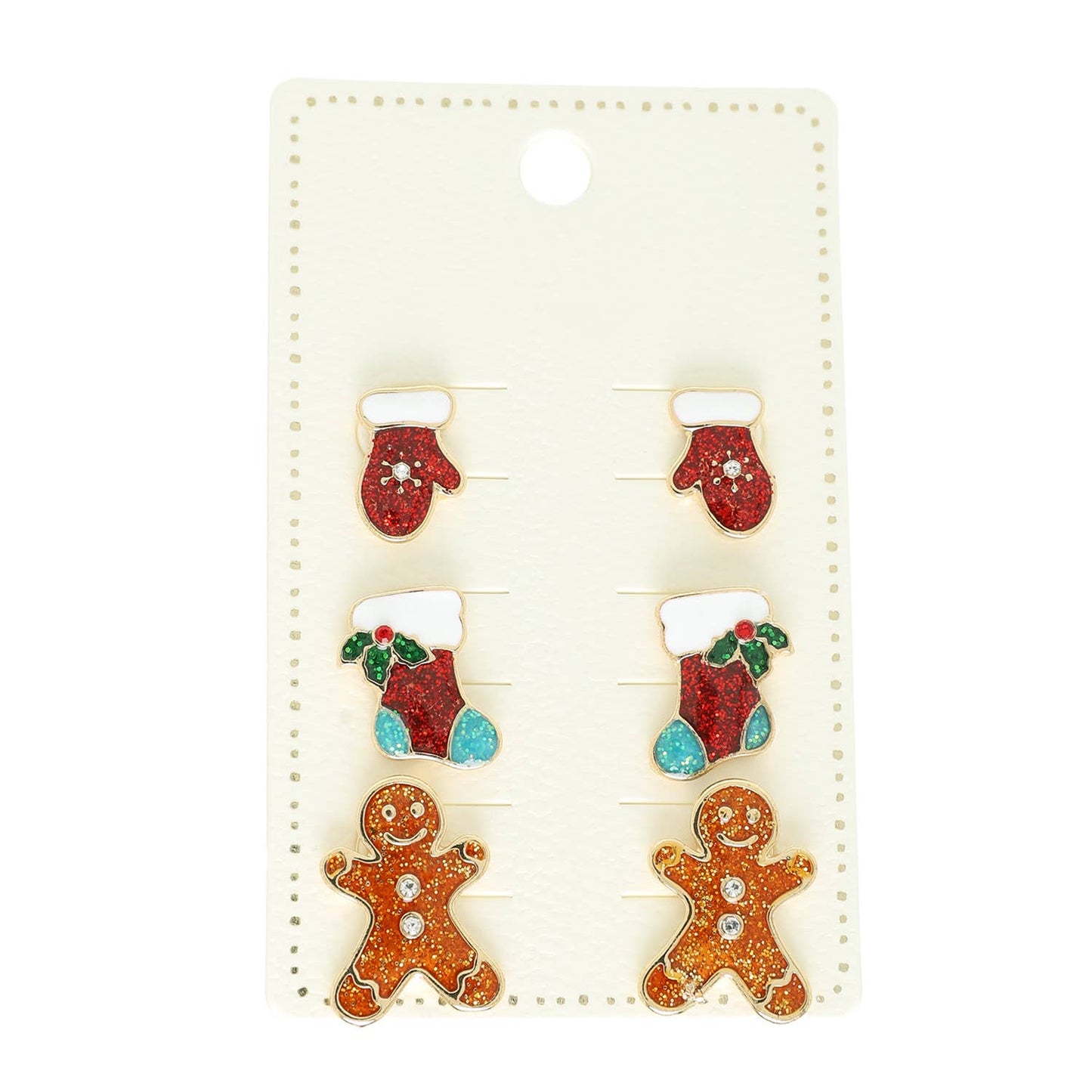 3-Pack Christmas Themed Post Earrings