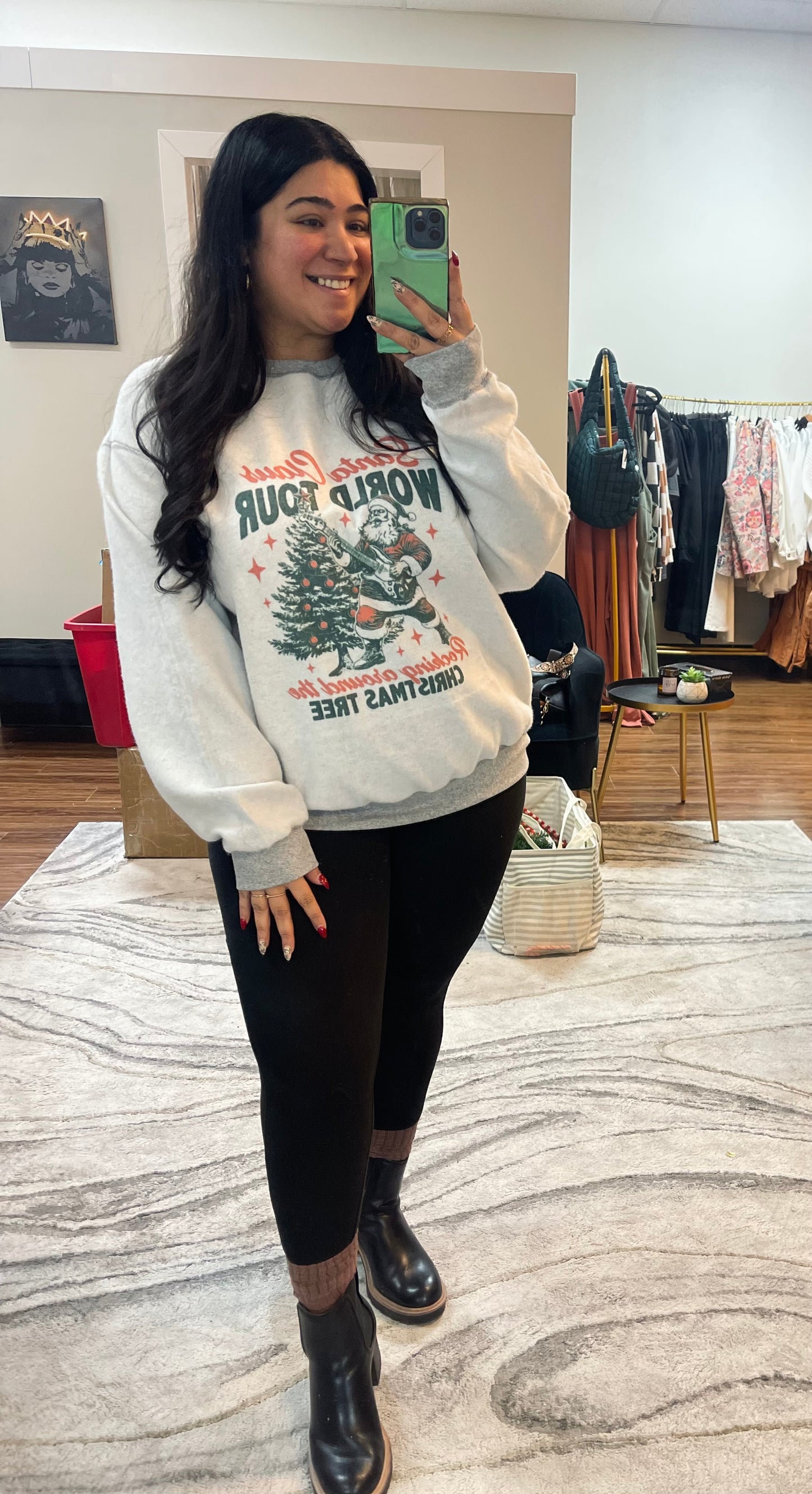 Vintage inside out Santa Crewneck