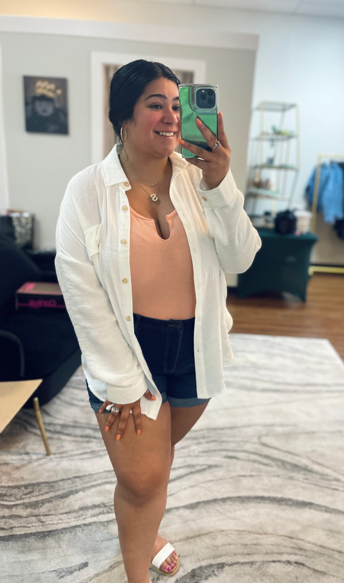Amanda Denim Curvy Shorts