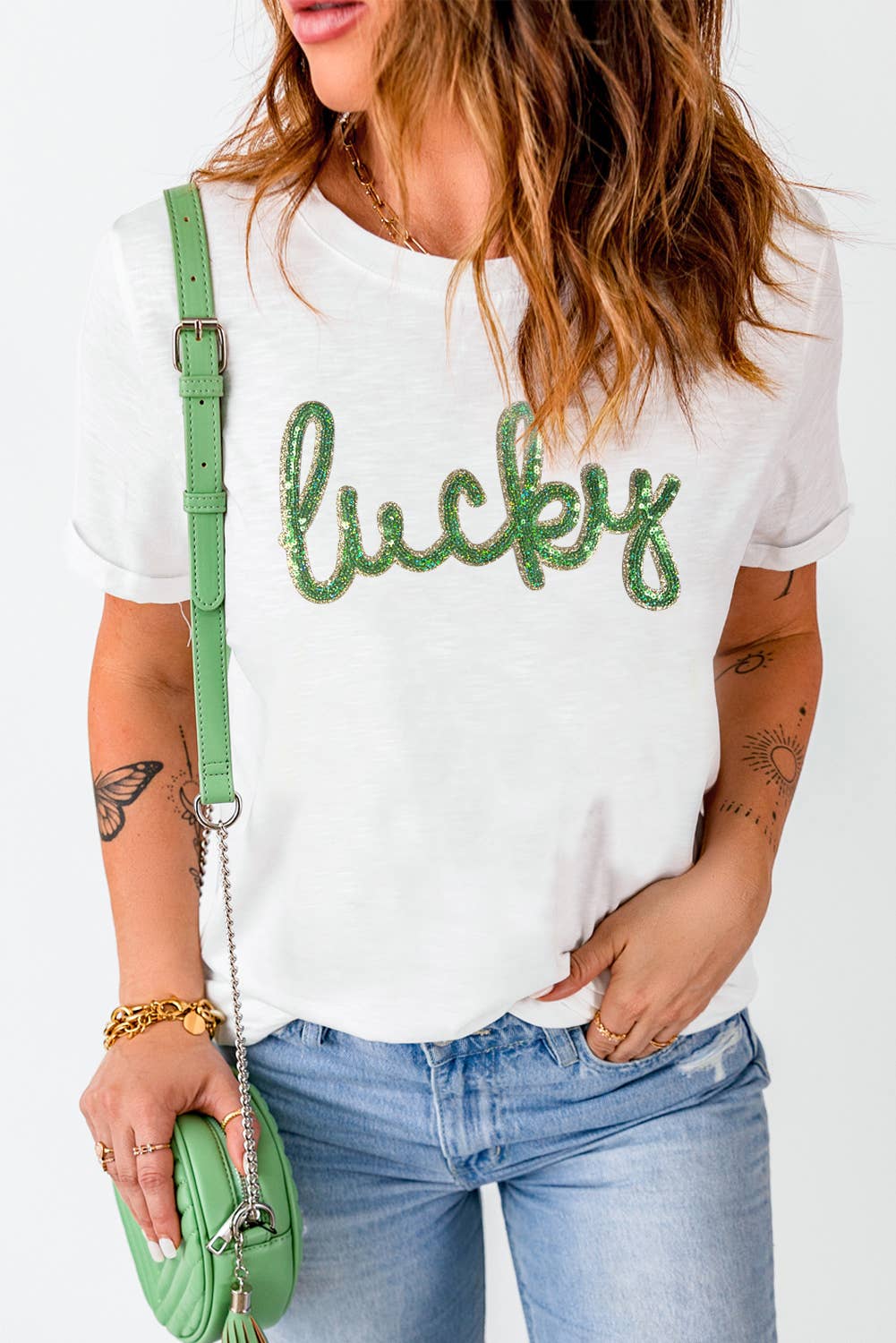 Sequin Lucky Tee