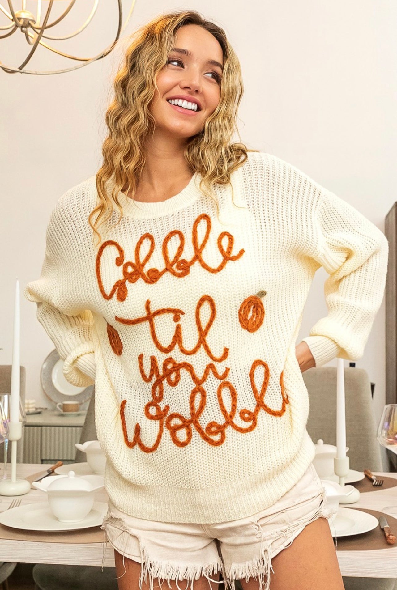 Gobble Til You Wobble Sweater