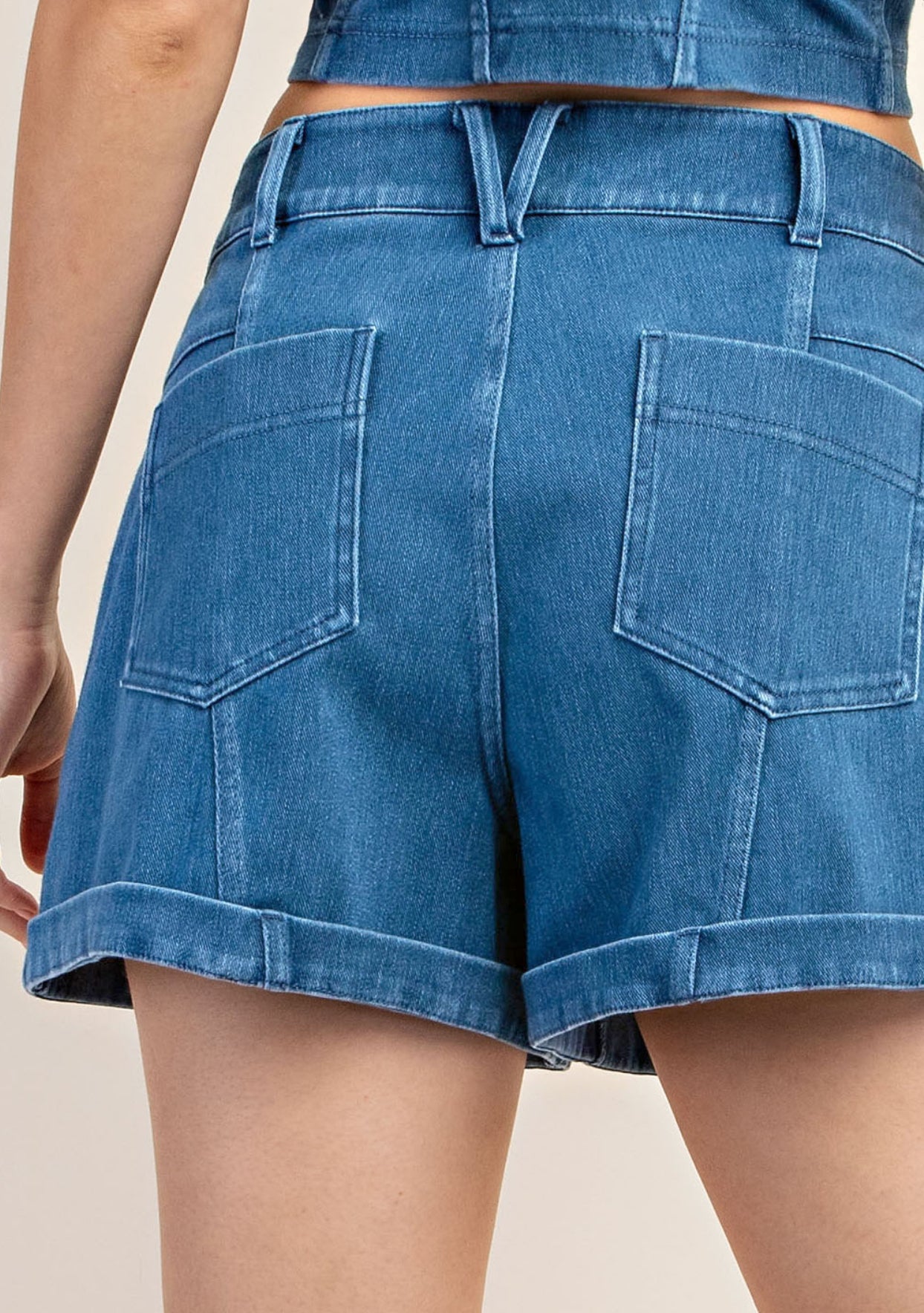 Abby Denim Stretch Shorts