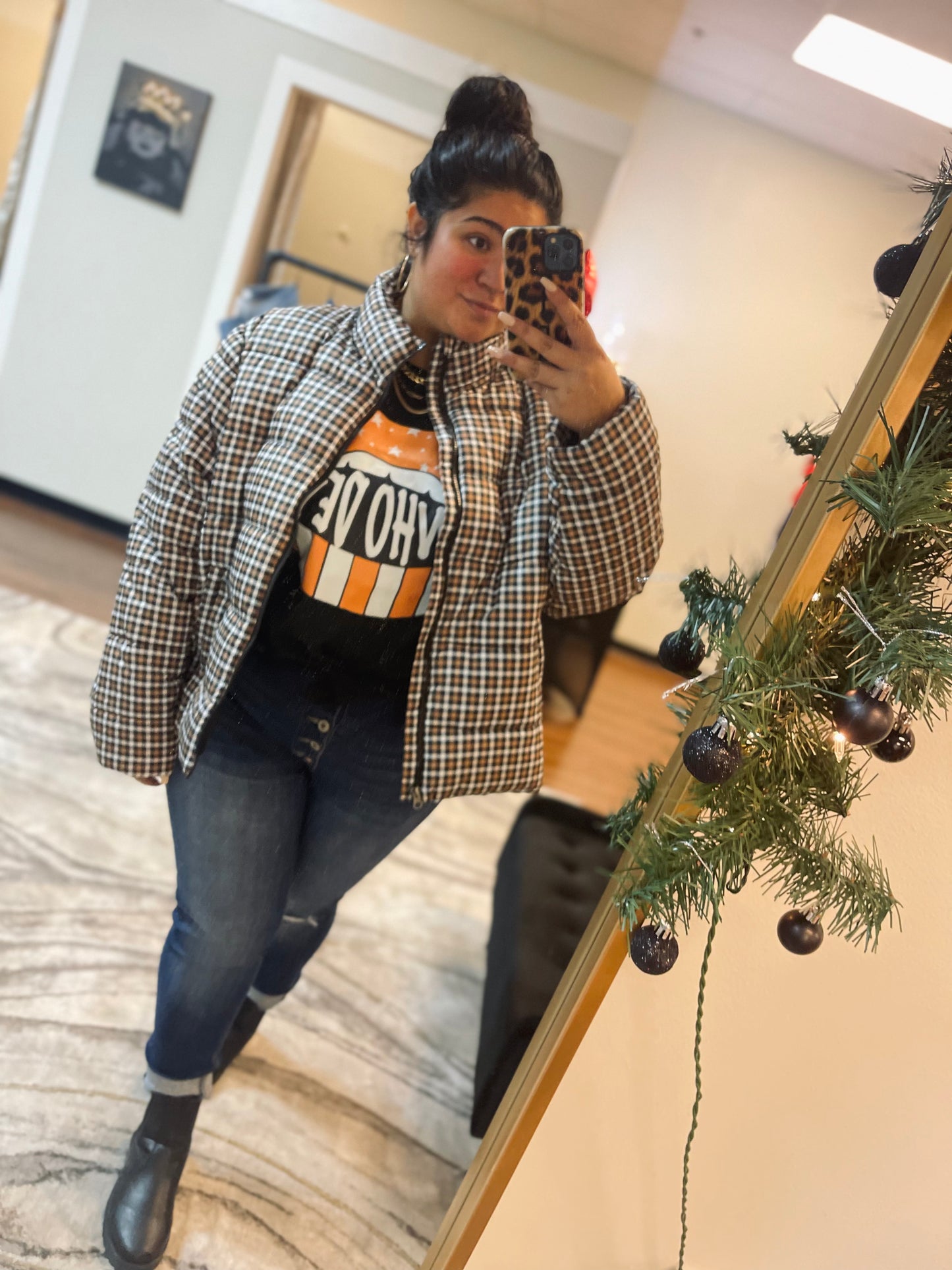 Better Than Ever Plaid Puffer Jacket