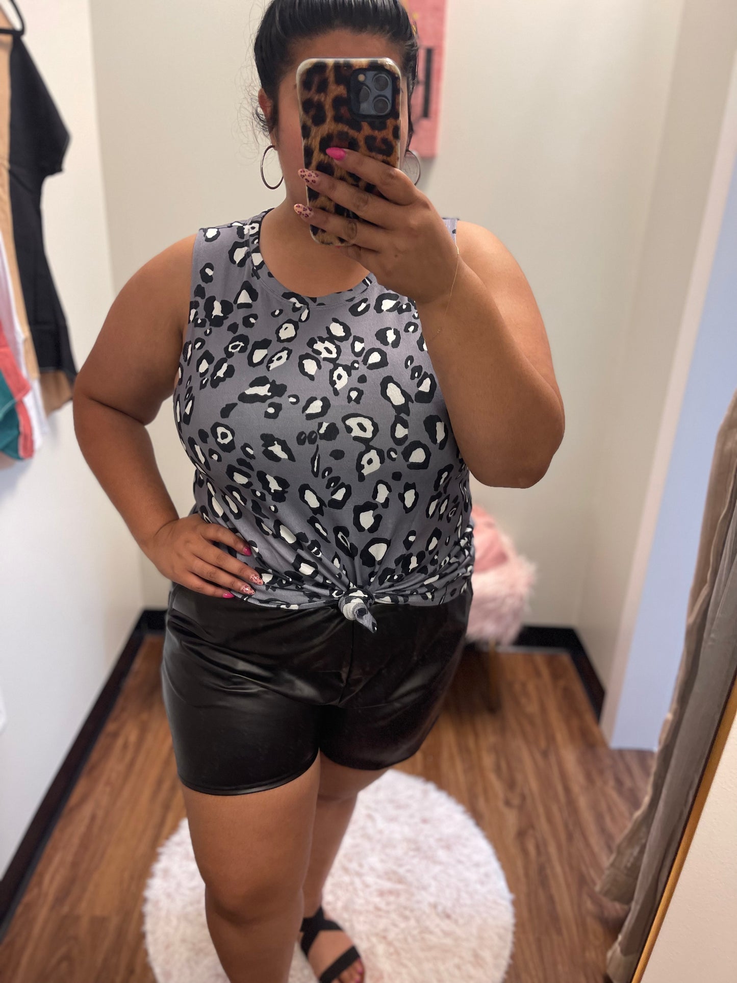 Gina leopard print tank top