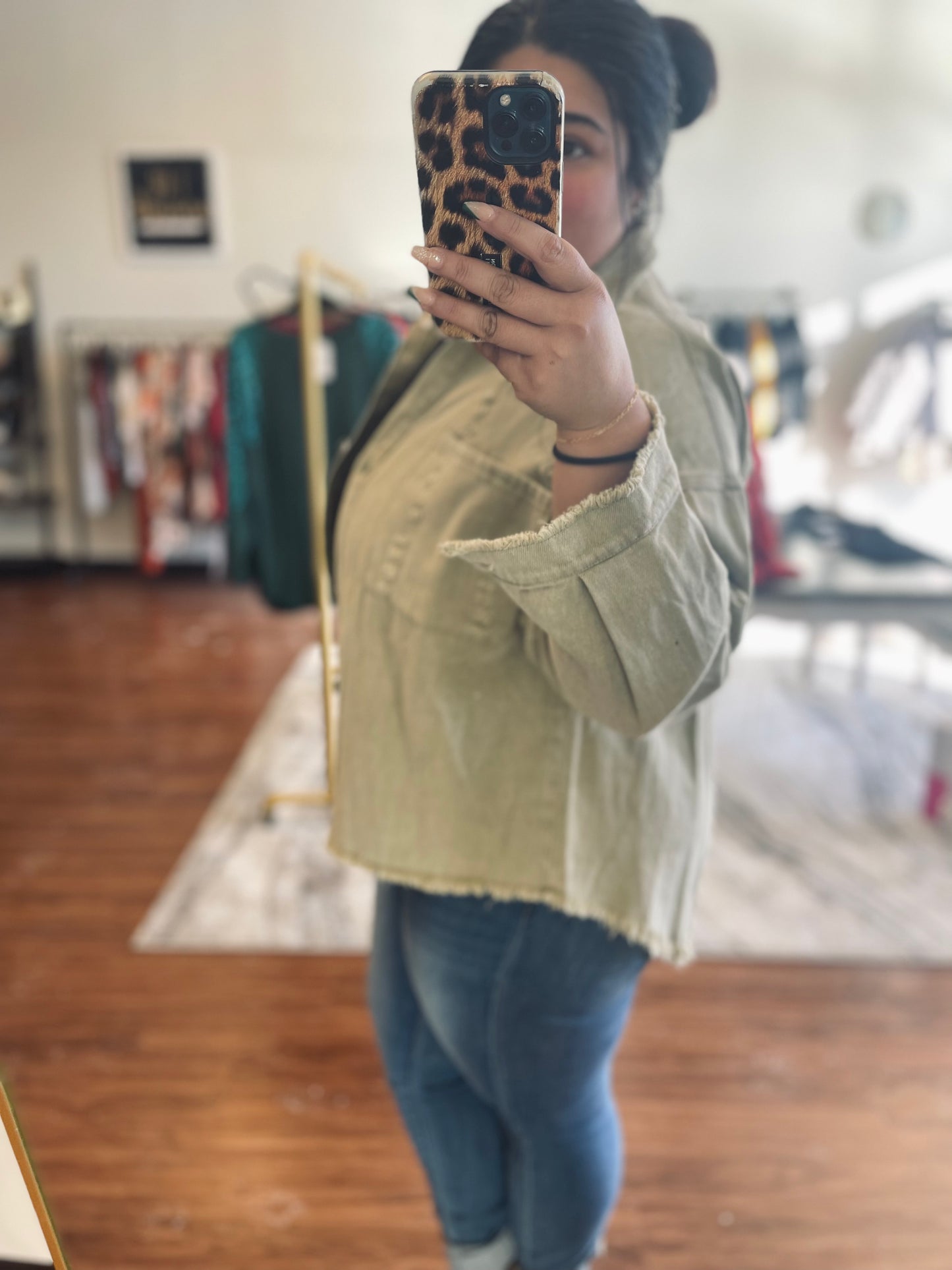 Adore You More Distressed Denim Jacket