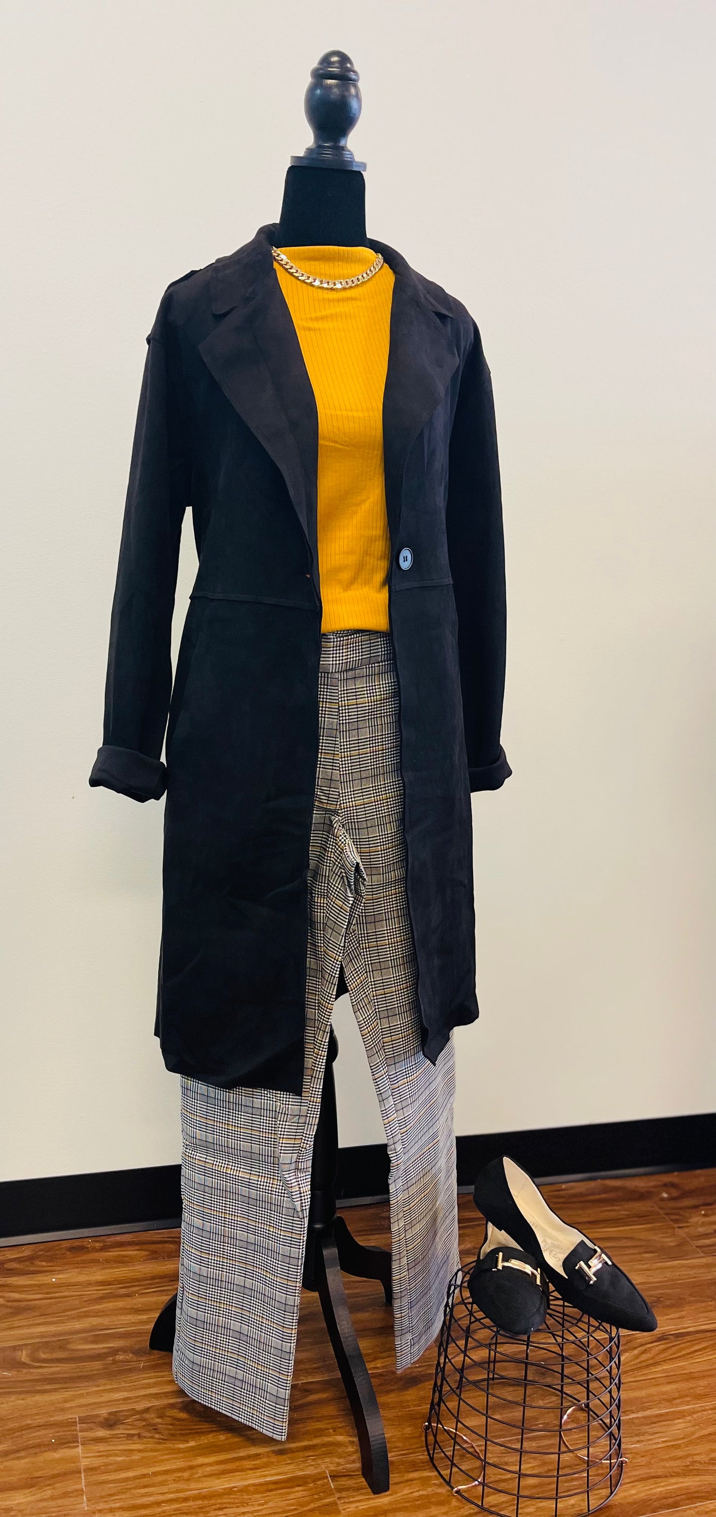 Always on time plaid pants