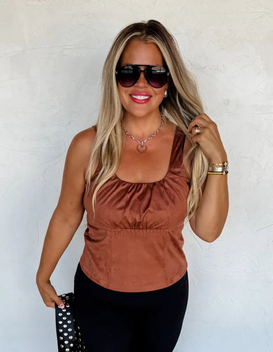 Desert Belle Suede Top