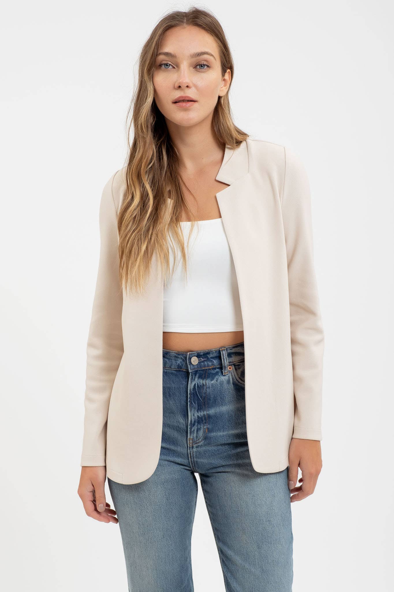 Sassy Notch Collar Blazer Jacket