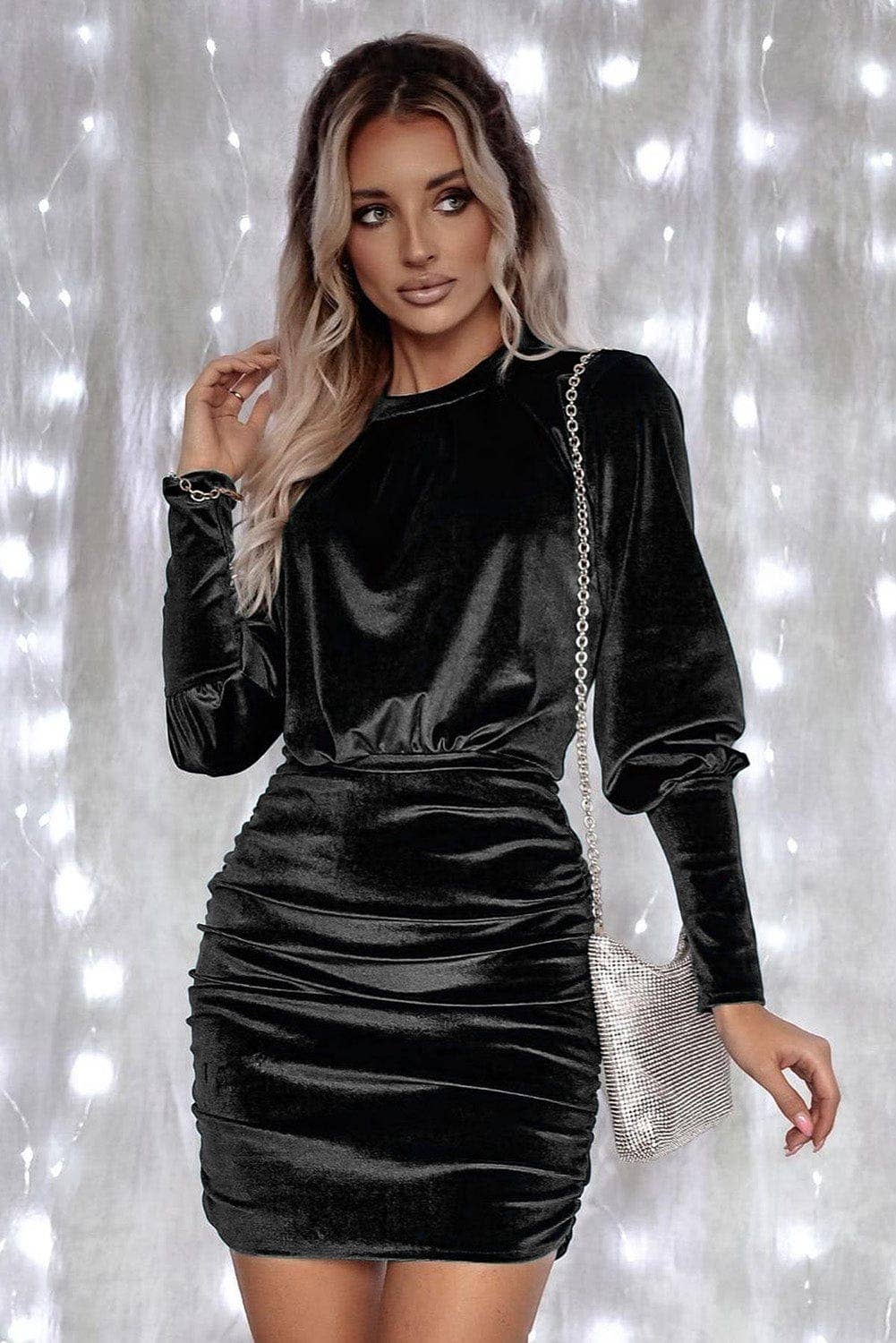 puff sleeve holiday dress Atrani Puff Sleeve Dress