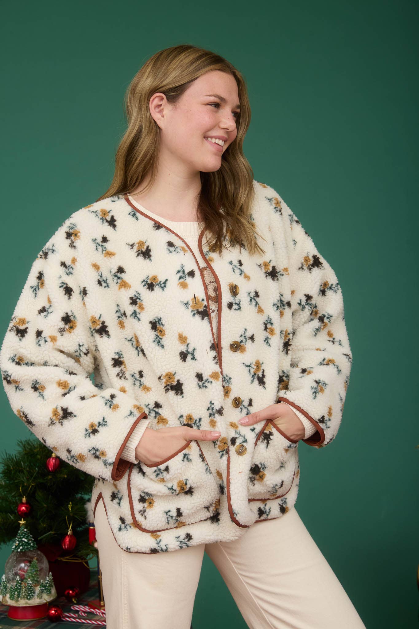 Flora Chic Sherpa Jacket