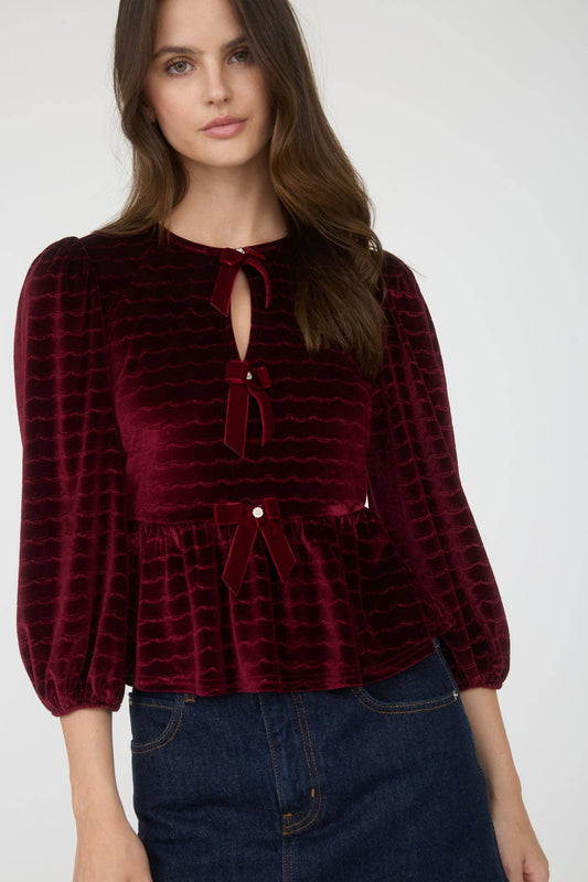 Velvet Belle Bow Top