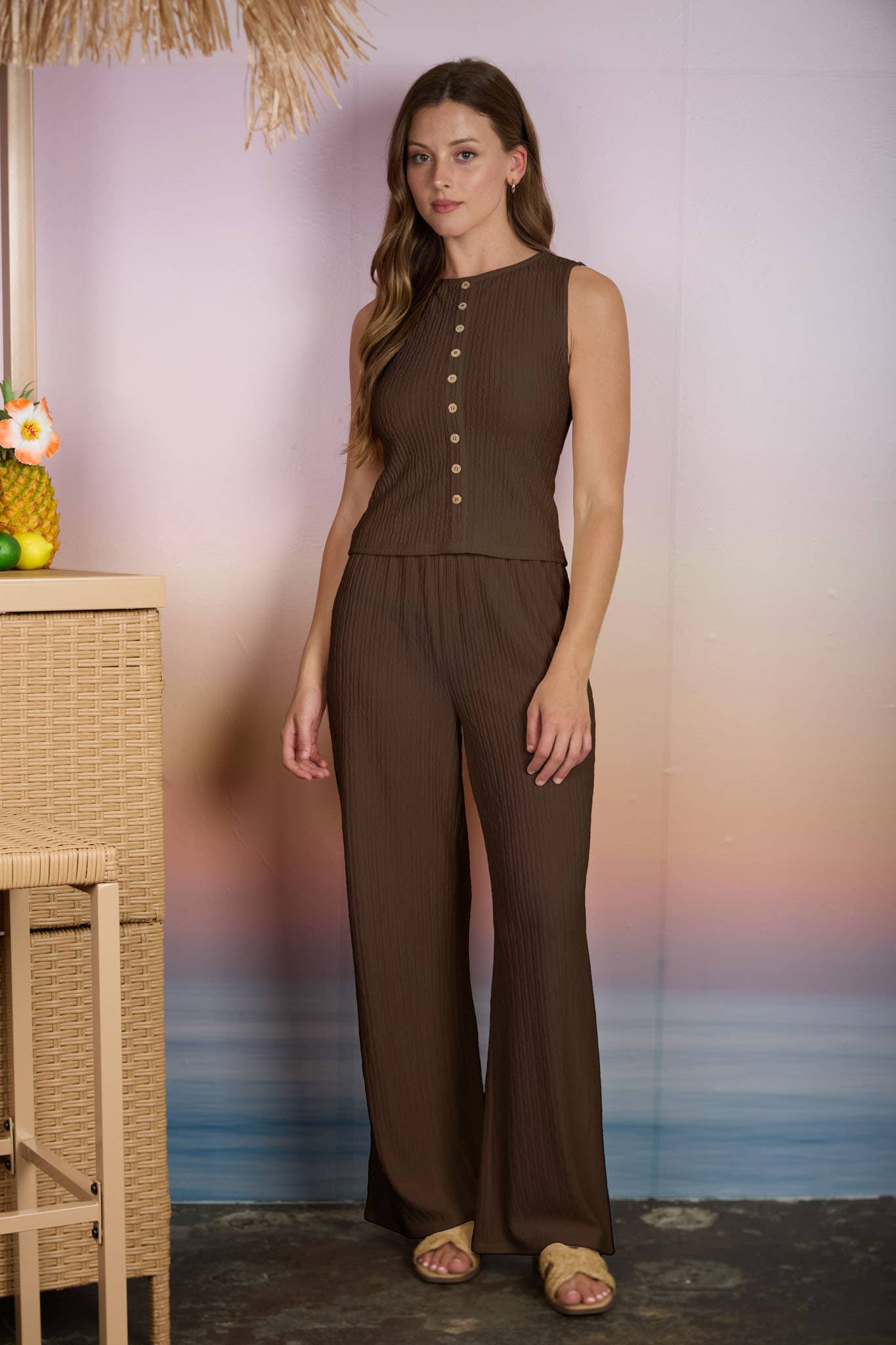 Chic Textured Pants