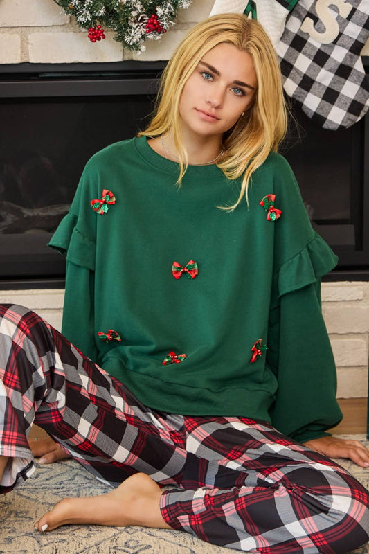 Holiday Bow Pullover