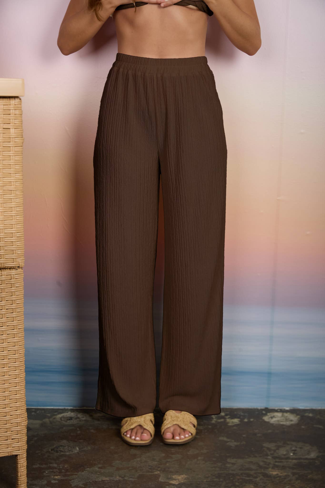 Chic Textured Pants