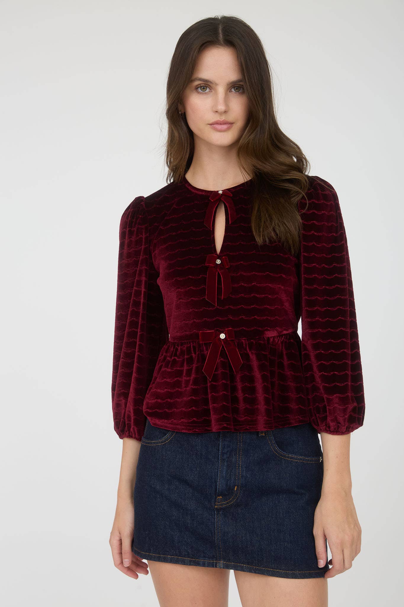 Velvet Belle Bow Top