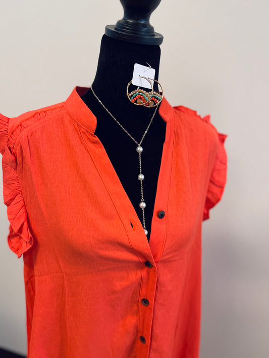 Seabreeze Sunset Ruffle Dress