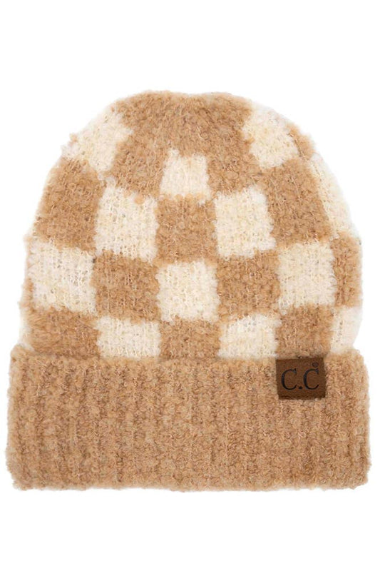 Checkered Pattern Beanie