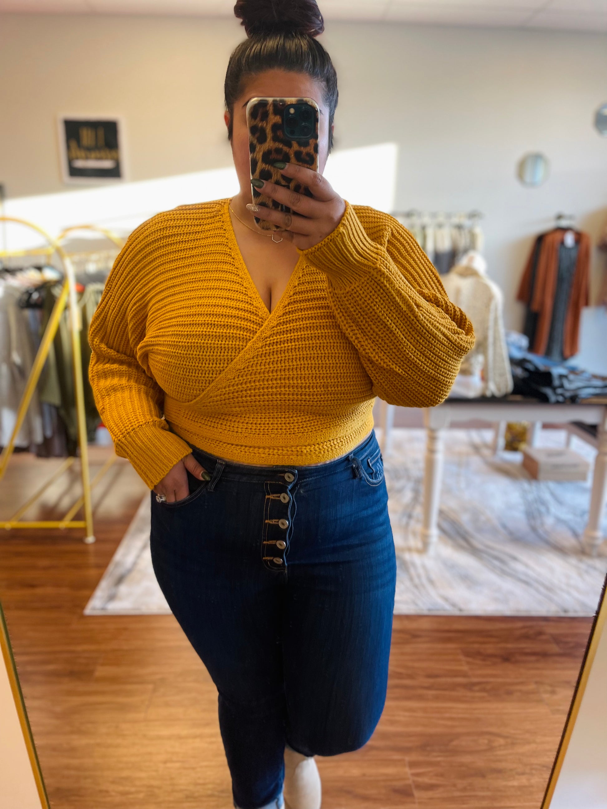 Twist Tie Knit Sweater Chic Honey Boutique